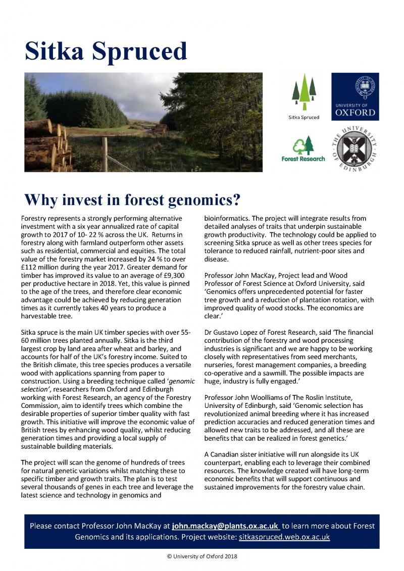 why invest in forest genomics